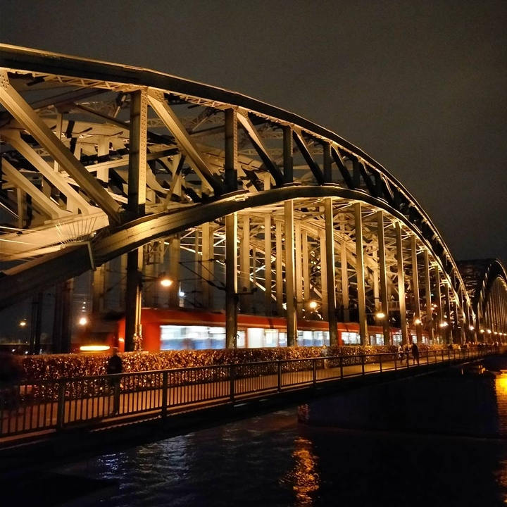 Moving train on the bridge !!