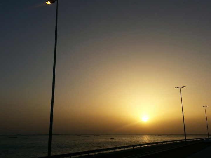 Sun set at Dragen city bahrain
