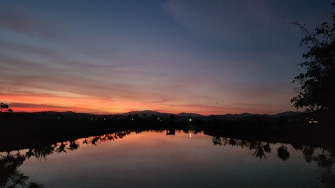 Water, sunset वॉलपेपर