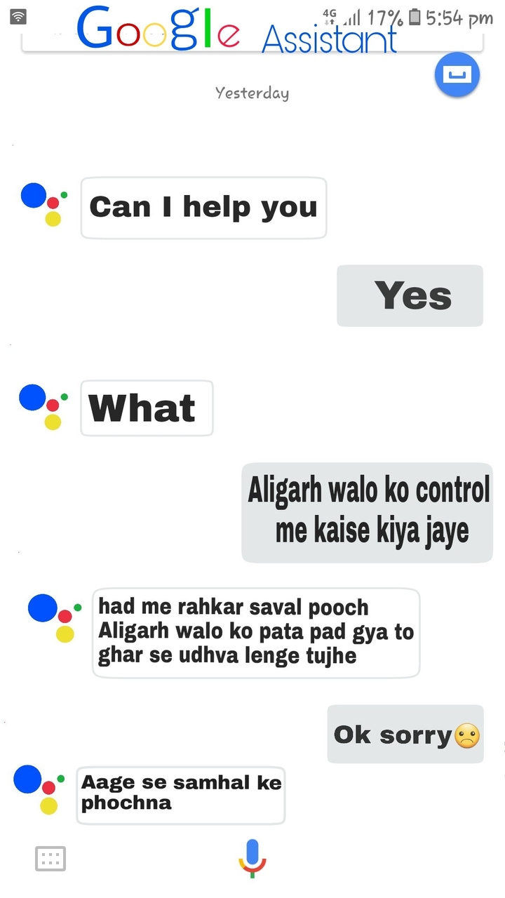 Gogle Assistant talking