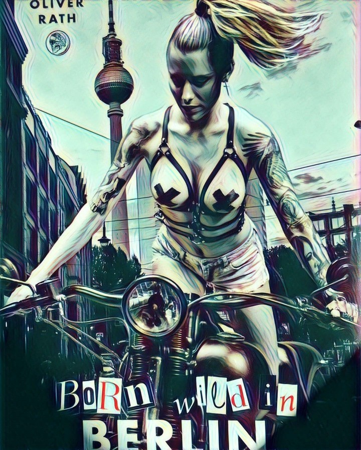 Sophia Thomalla on a bike