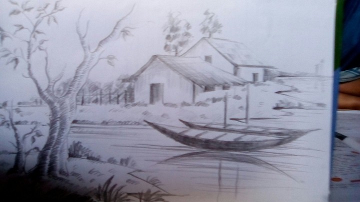 village pic....own painting..