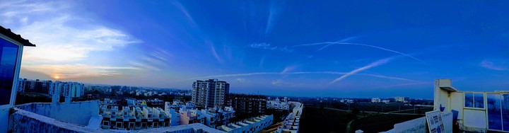 This is Panorama.  I catch it . .Blue sky. .lovely sky. .