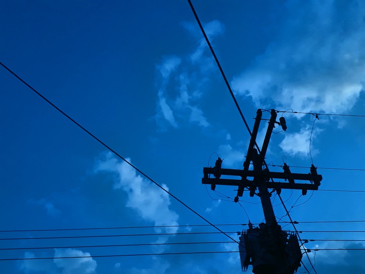 a very blue sky