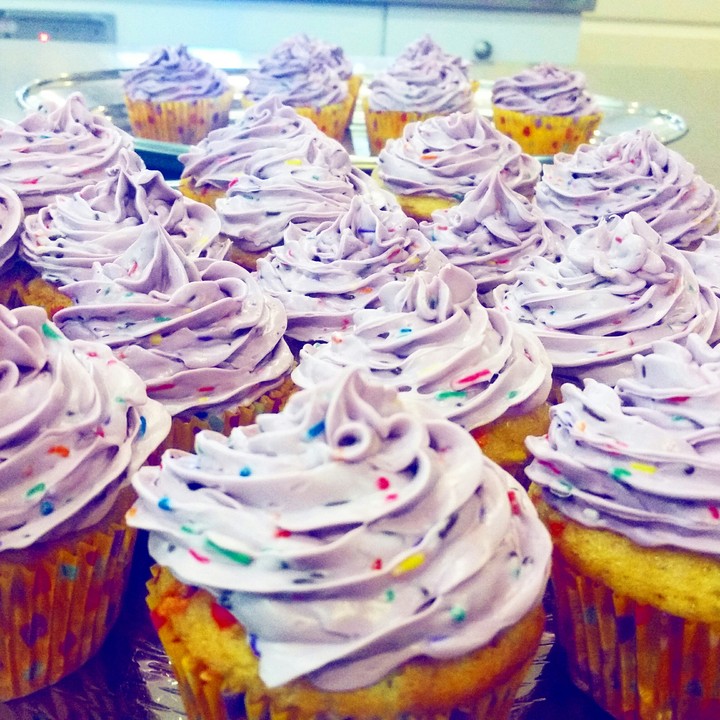 Purple and sprinkles