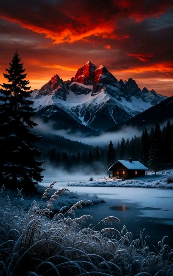 Nature, Moon, Night