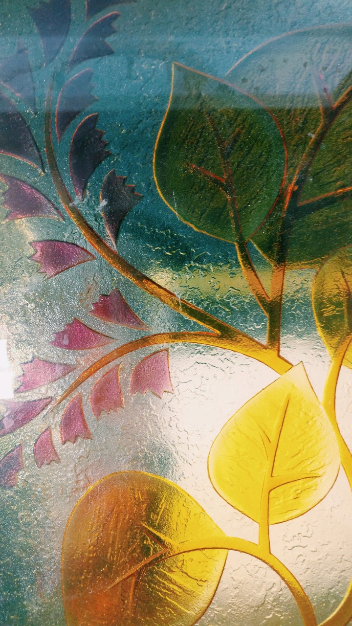Flower on glass