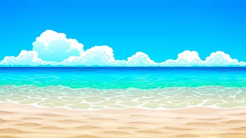 Beach Background From Gacha Life