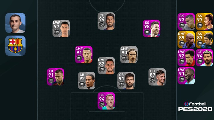 PES 2020 squad