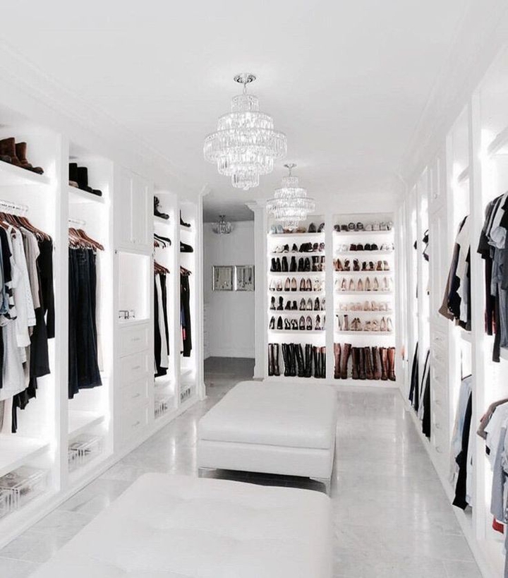 White luxury closet
