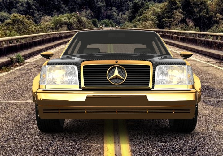 w124 gold-carbone