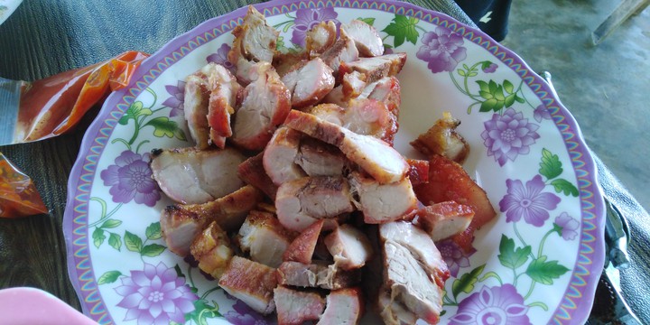 Nyummie. Special grill pork. Only at Sri Aman