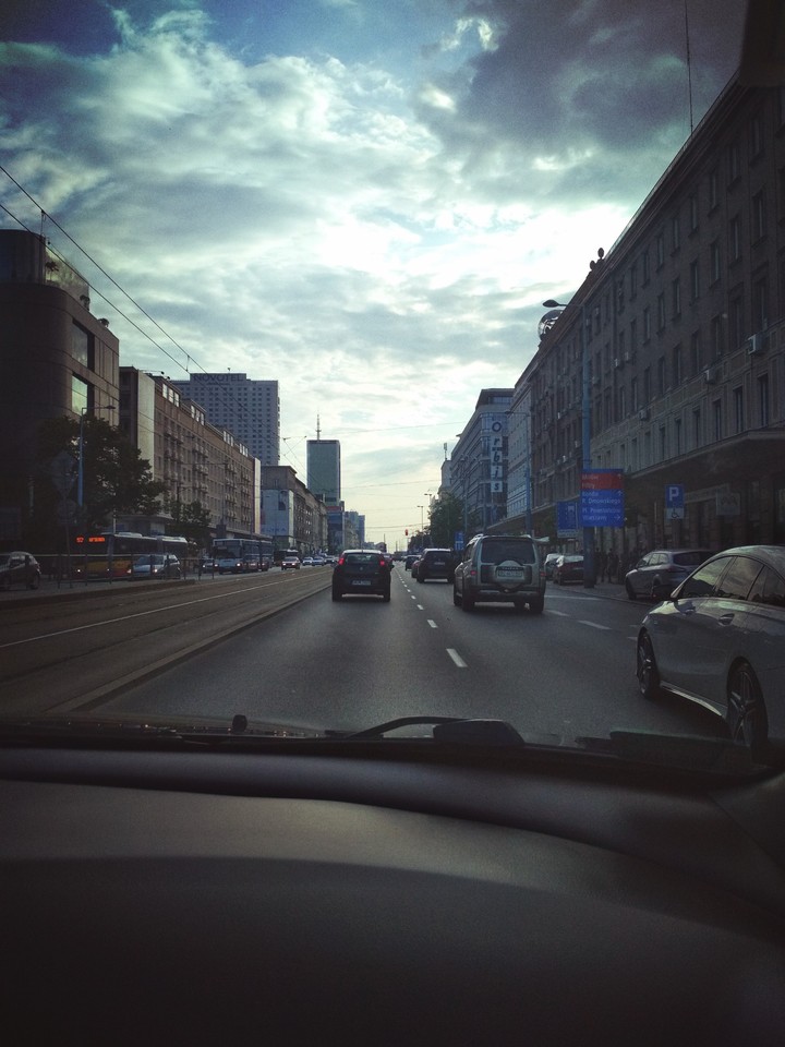 Sunset in Warsaw Poland