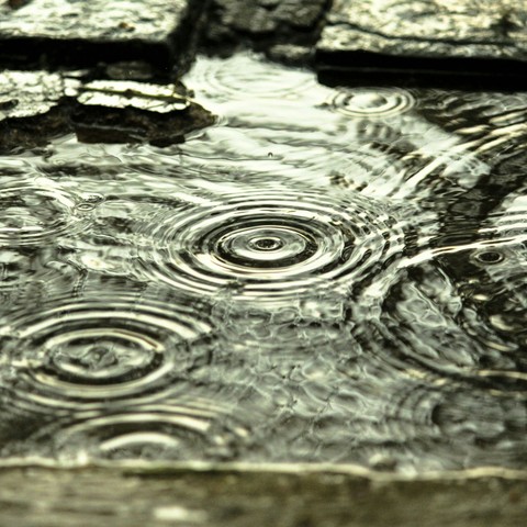 water drops on water..!