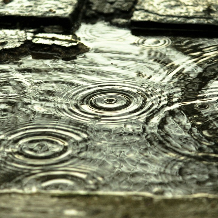 water drops on water..!