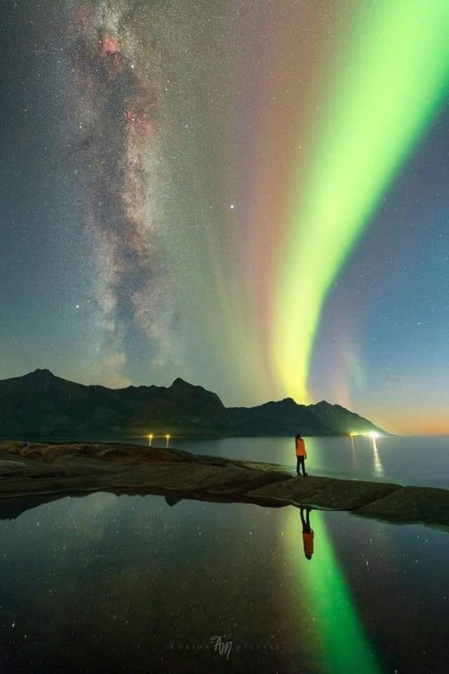 via lactea Aurora boreal