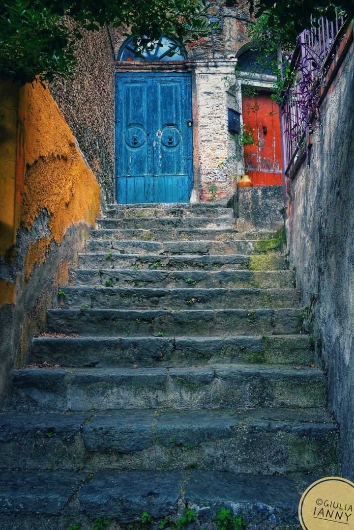 old door in Italian city