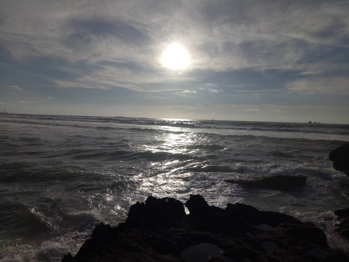 beach with sky and clouds