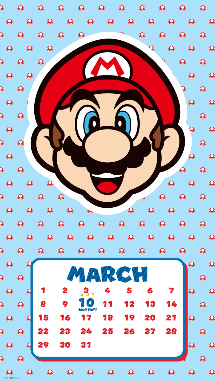 MAR10 Day calendar (Vertical)