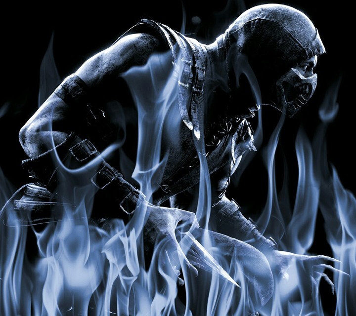 Focused martial artist(scorpion).Mortal kombat X