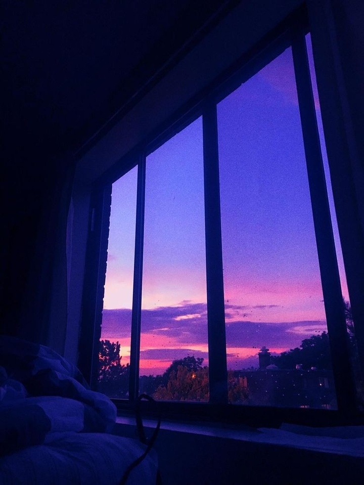 Sunset and rain
