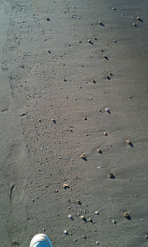walking in the sand
