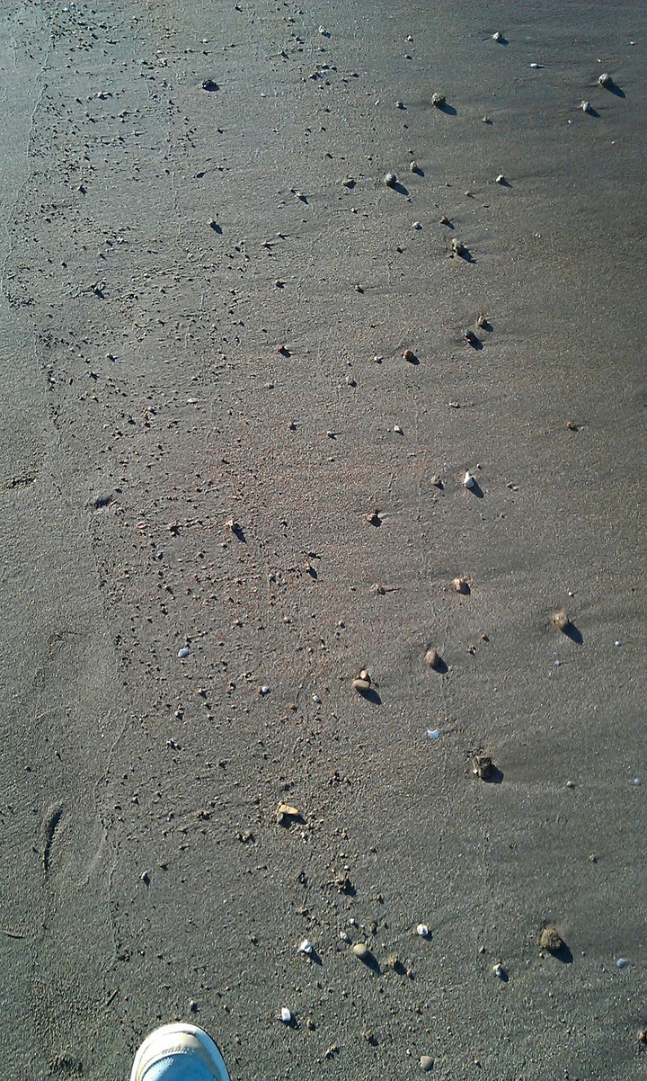 walking in the sand