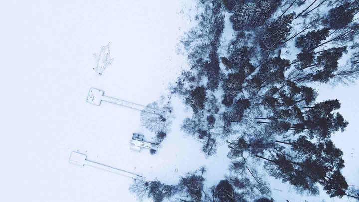 snow drawing .. little foxy