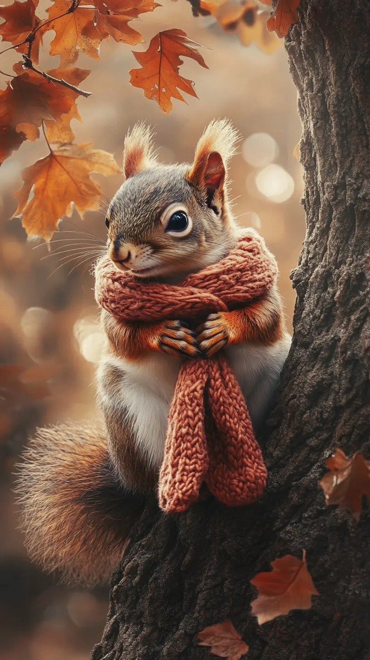 SQUIRREL WITH SCARF