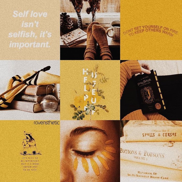 yellow aesthetic - hufflepuff