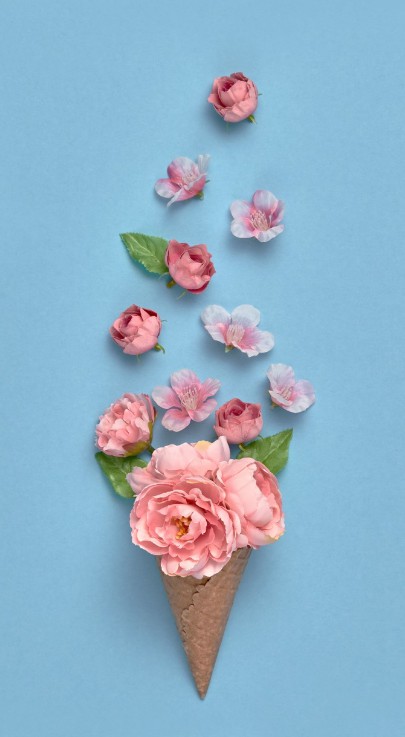 Flowers In A Cone