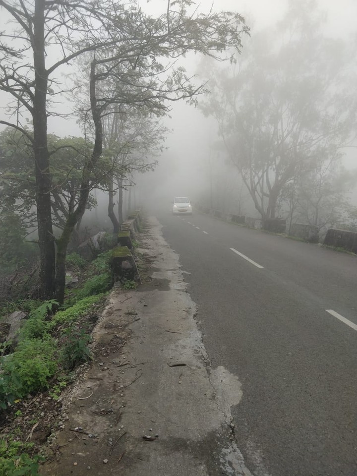 cloudy road