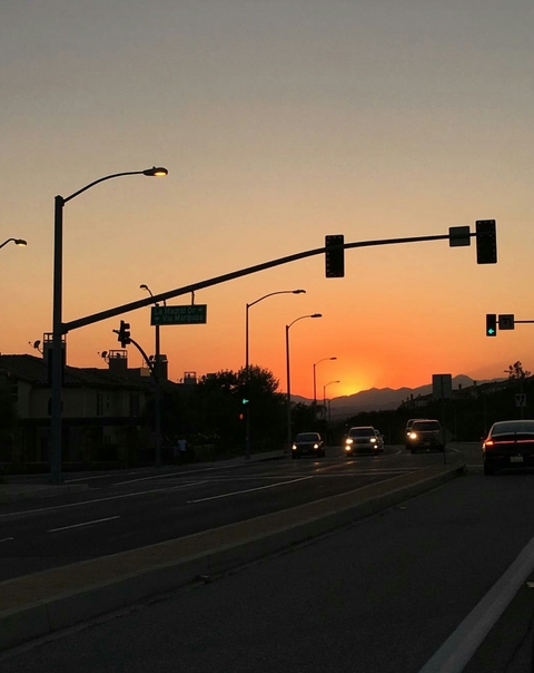 Traffic Sunset
