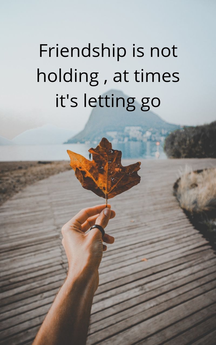 Letting go
