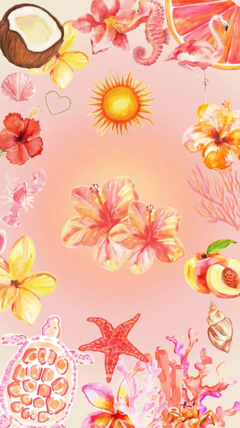 summer, turtle壁紙