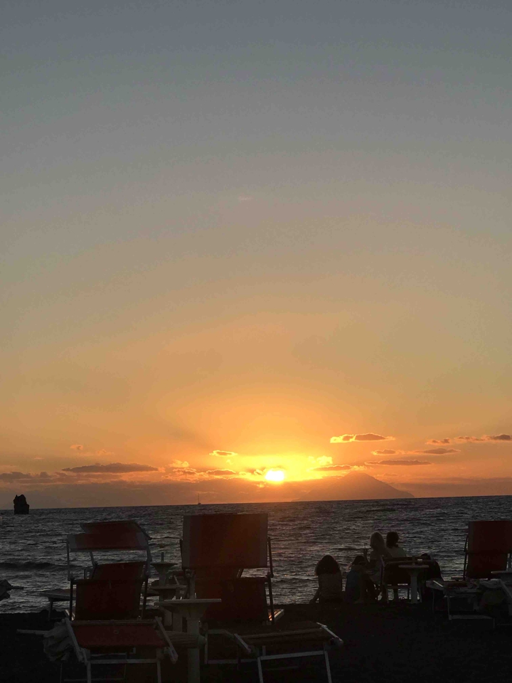 sunset of Vulcano Island
