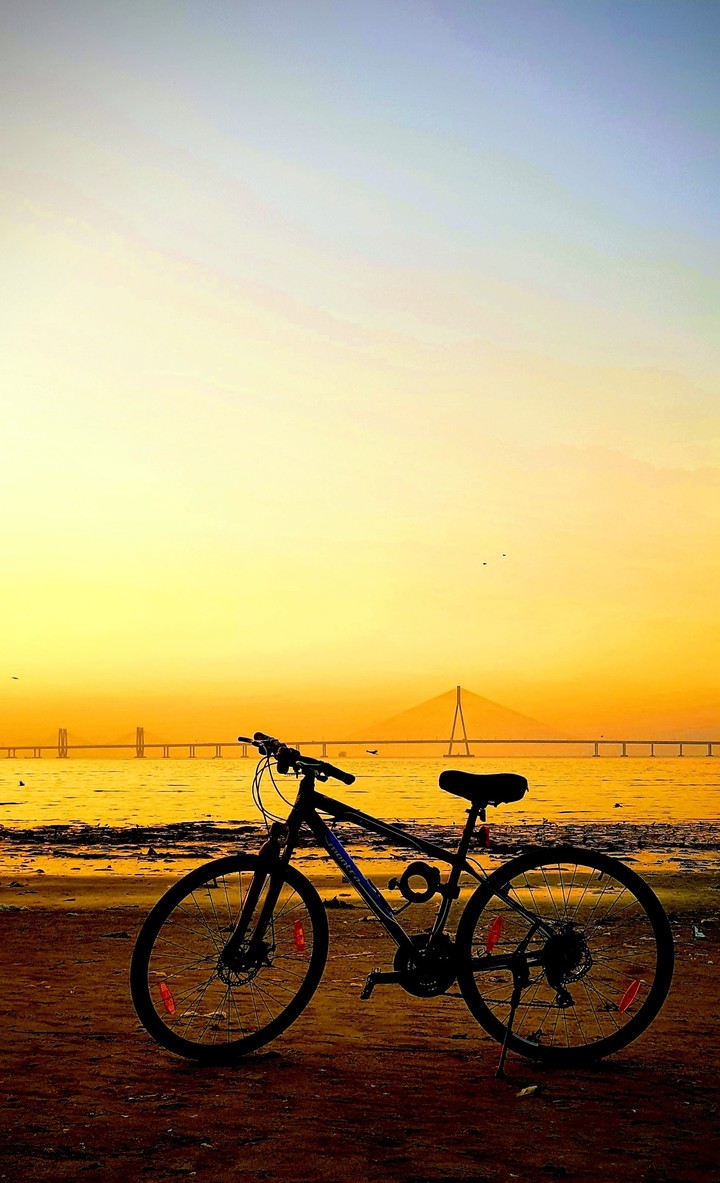 sunset with cycle