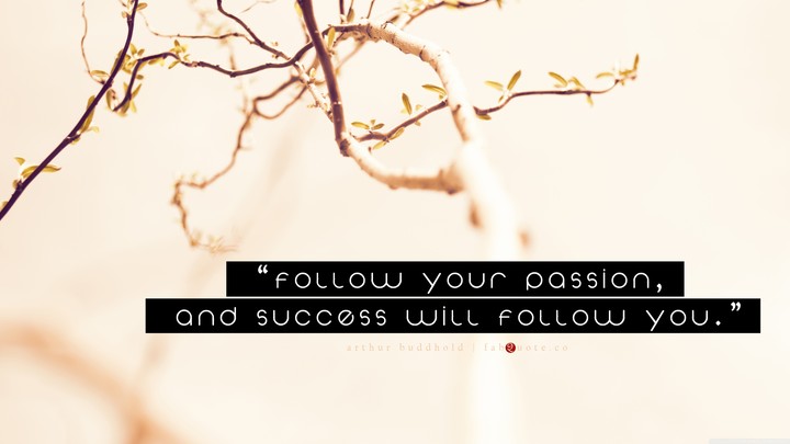follow your passion...