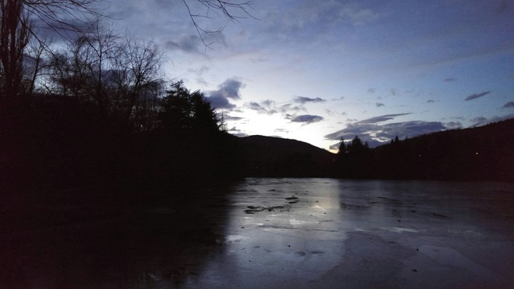 Frozen Lake after Sunset