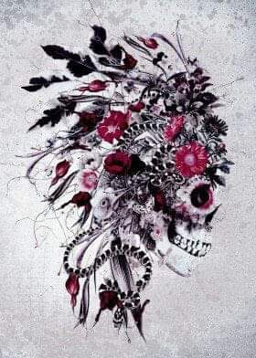 Skull and headdress