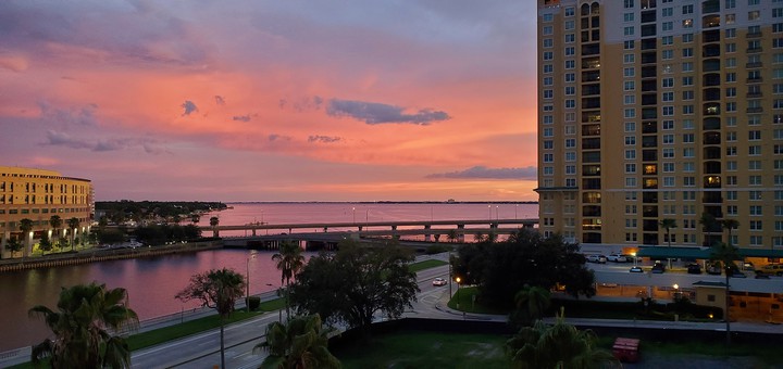 Sunset over Hillsborough Bay, Tampa