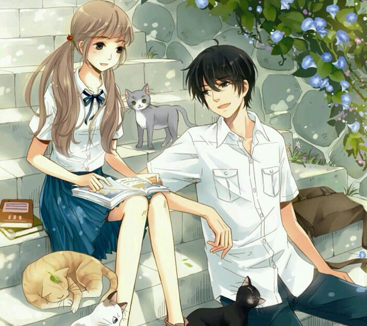 So cute.. anime couple