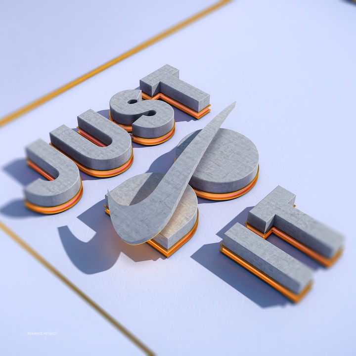 3D Nike Typography
