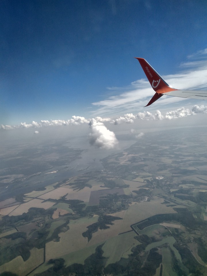 plain, travel, cloud's