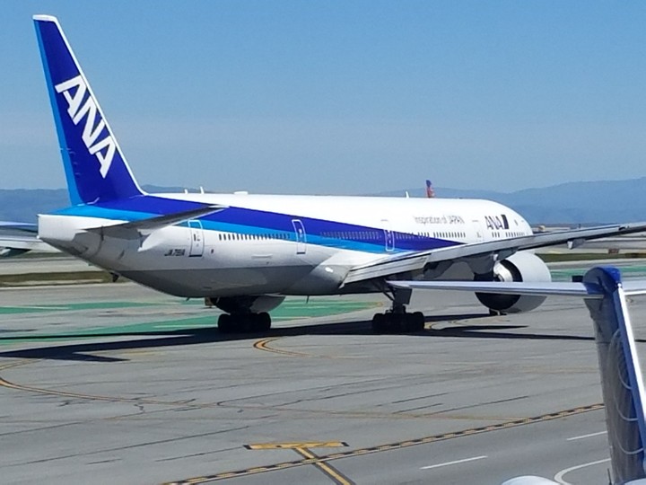 ANA 777 departing SFO