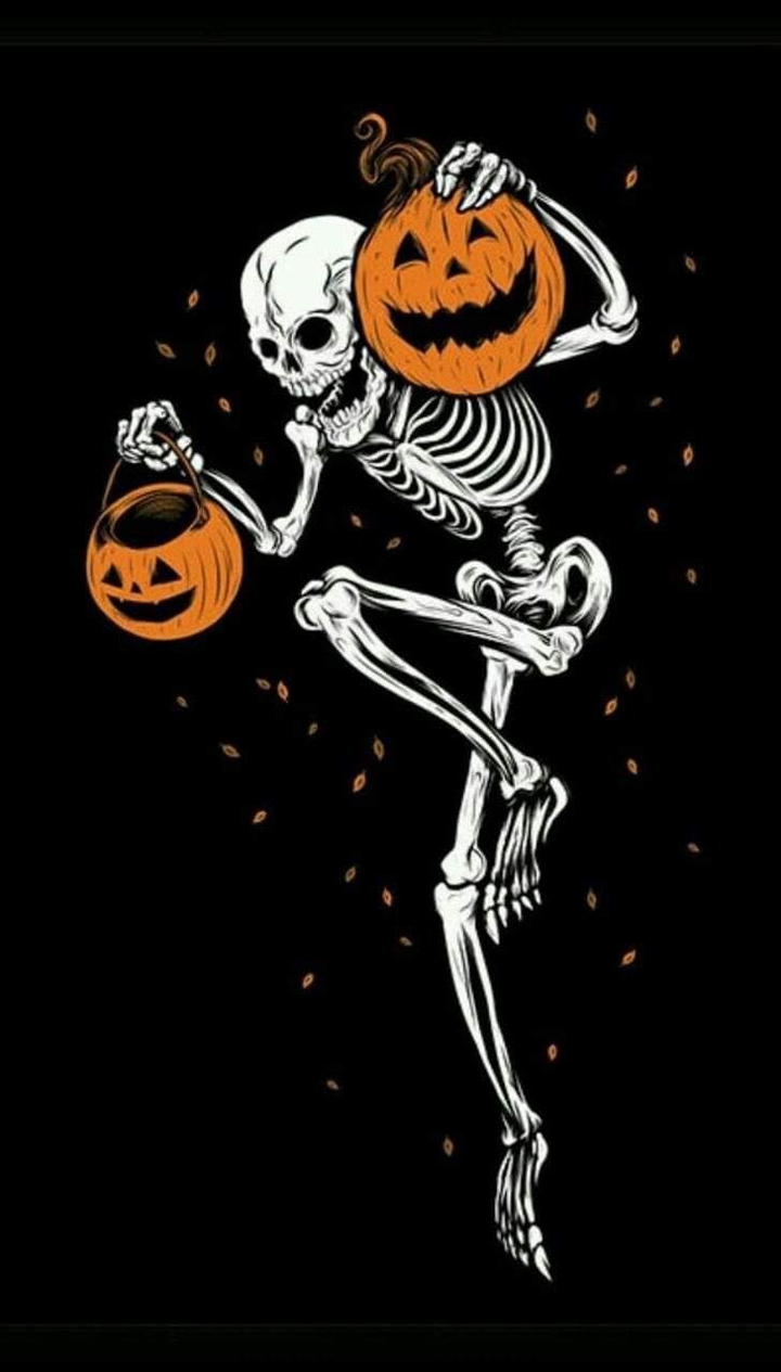 Skelton and Pumpkin