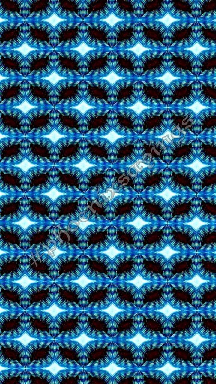 I made this kaleidoscope print from a pair of blue