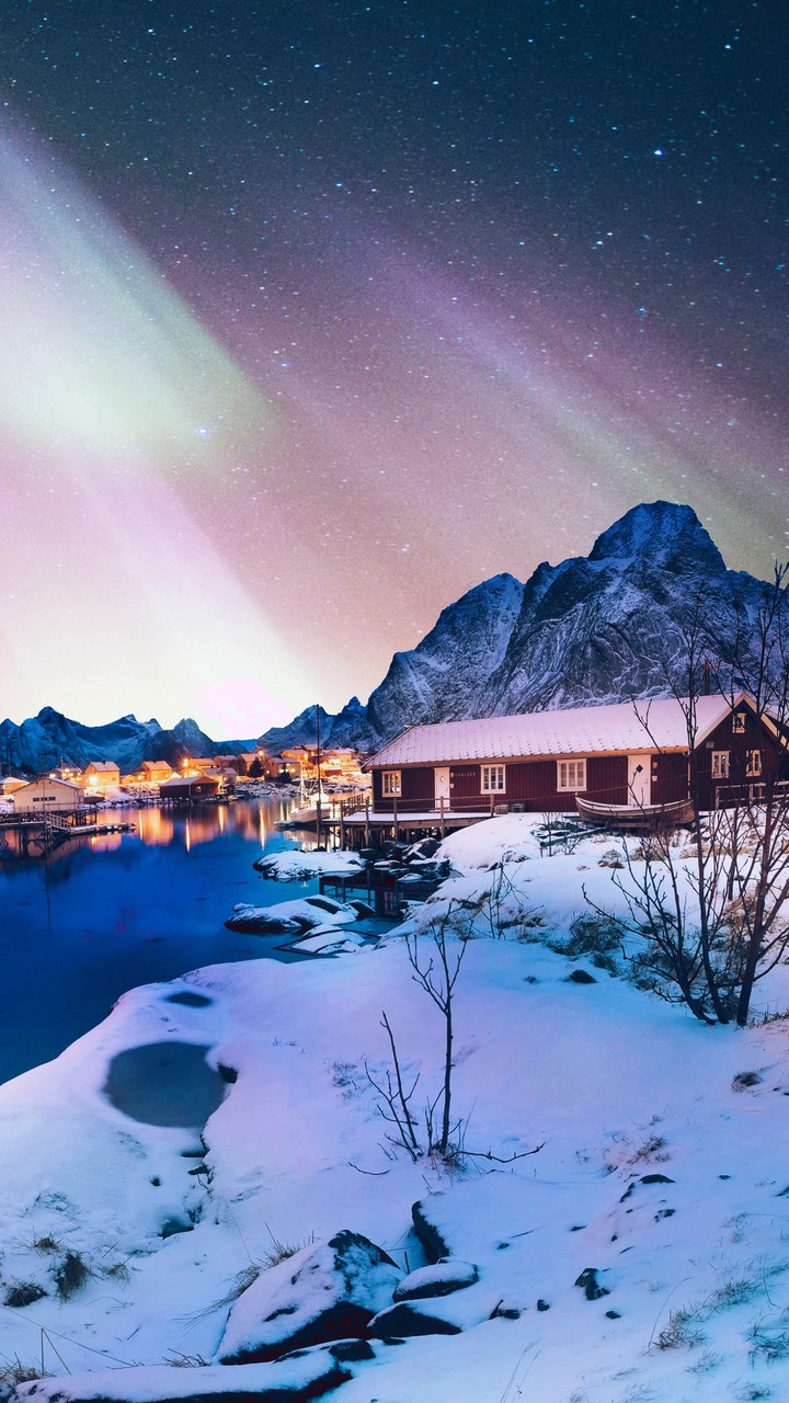 Night Mountain Lake View
