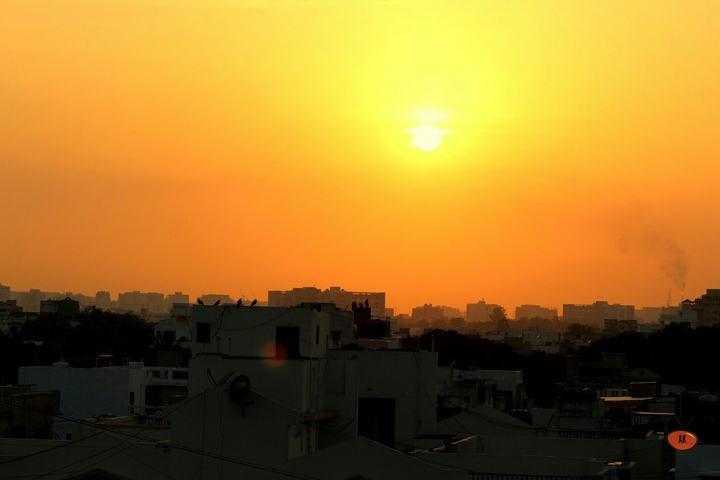 glowing sunset
