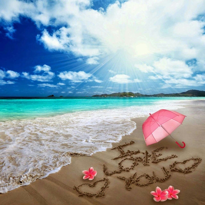 Blue sea with full of lovely beach